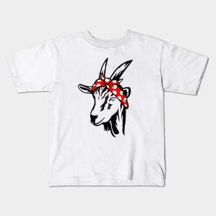 Bandanna Goat Kids T-Shirt